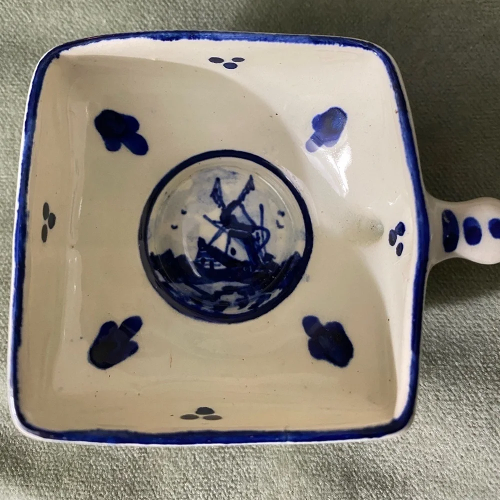 Tea cup 22 Delfts made in Hulland windmill blue white #15